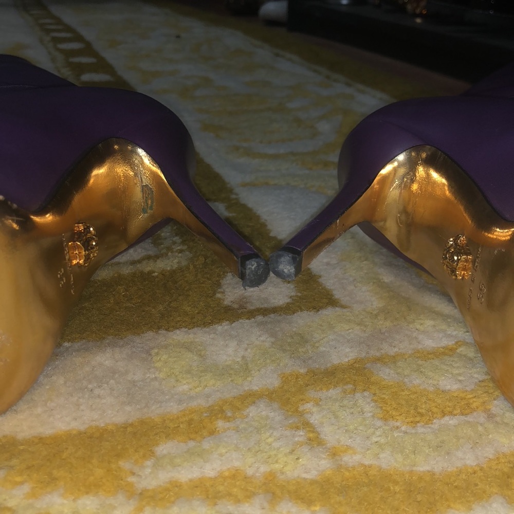 Purple Versace Western Studded Boots - Picture 4 of 13